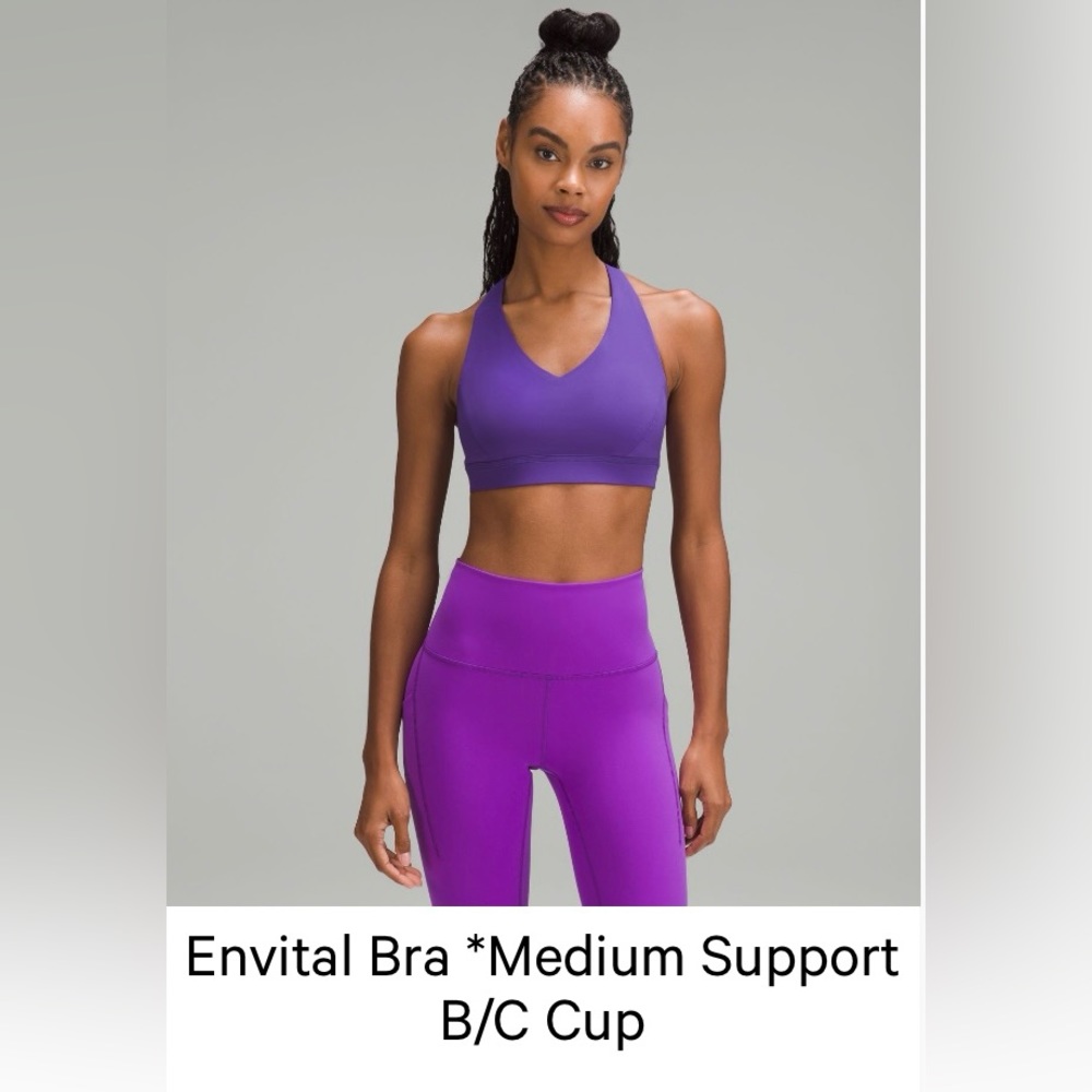 Lululemon size 6 Envital Bra Petrol Purple